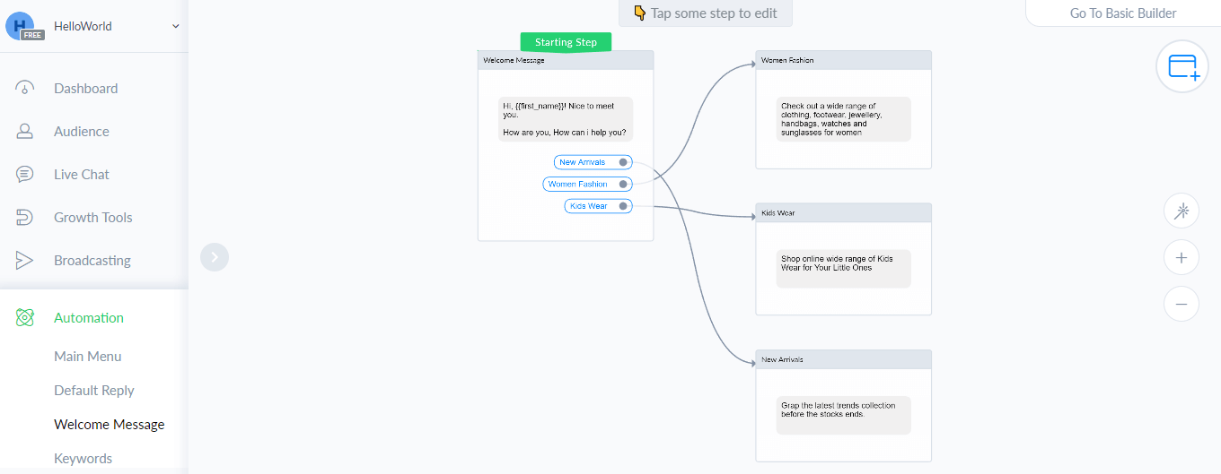 Create a Chatbot for Facebook Messenger using ManyChat