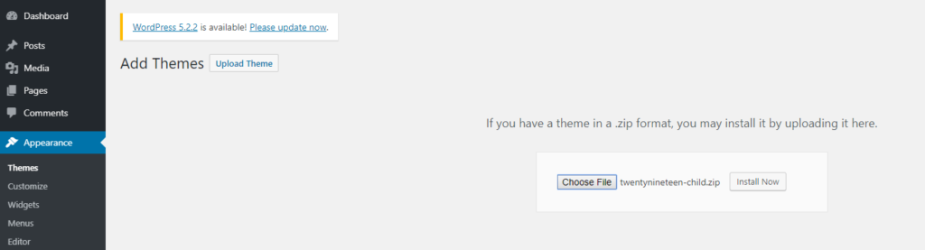 Child Theme is created!