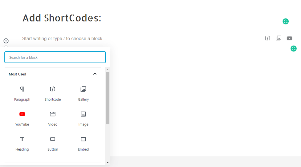 The Gutenberg block comprises of many elements to enhance the written post in terms of user-understanding