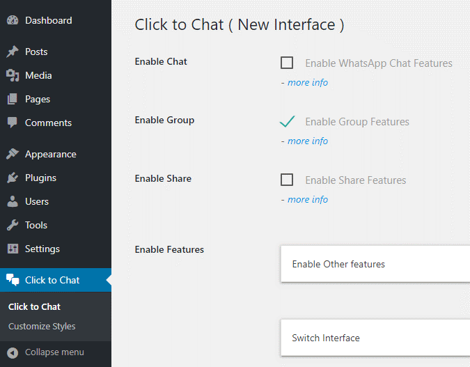 a simple whatsapp plugin can add group chat feature to a wordpress website