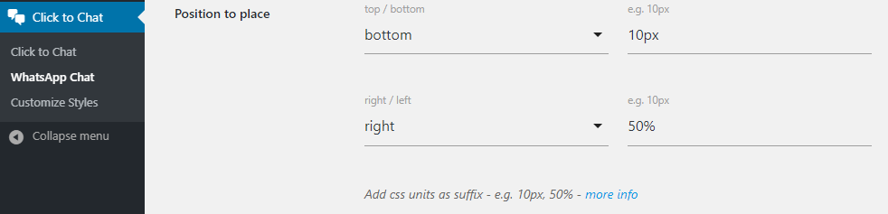 Position To Place - Click to Chat