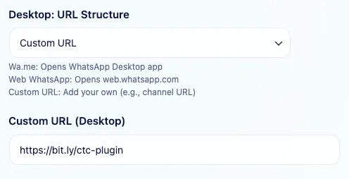 wa.me: desktop customurl example