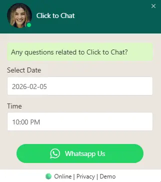 Greeting form date and time